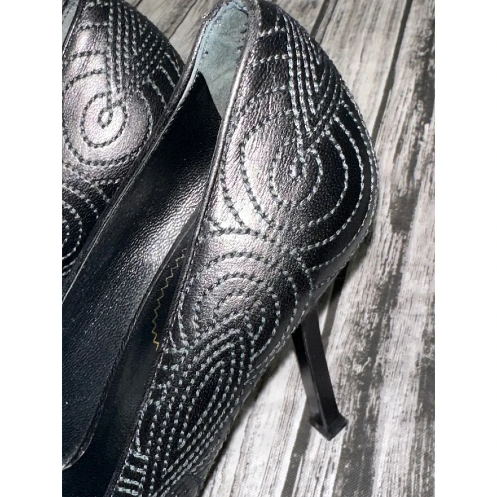 YSL Yves Saint Laurent Tribtoo‎ Leather Pumps Heels Black Size 40 (US 10)